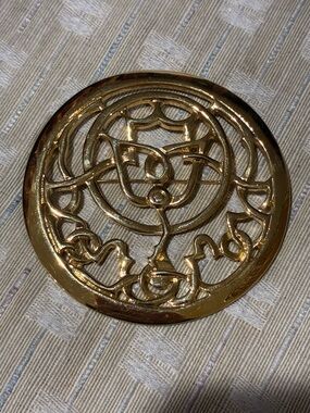 Vintage Mary McFadden gold Celtic knot brooch